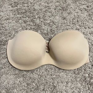 Strapless bra, nude. Size 34B